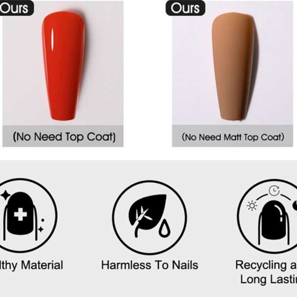 New boutique gel glue tab Ombre Press on Nails set - Picture 12 of 14